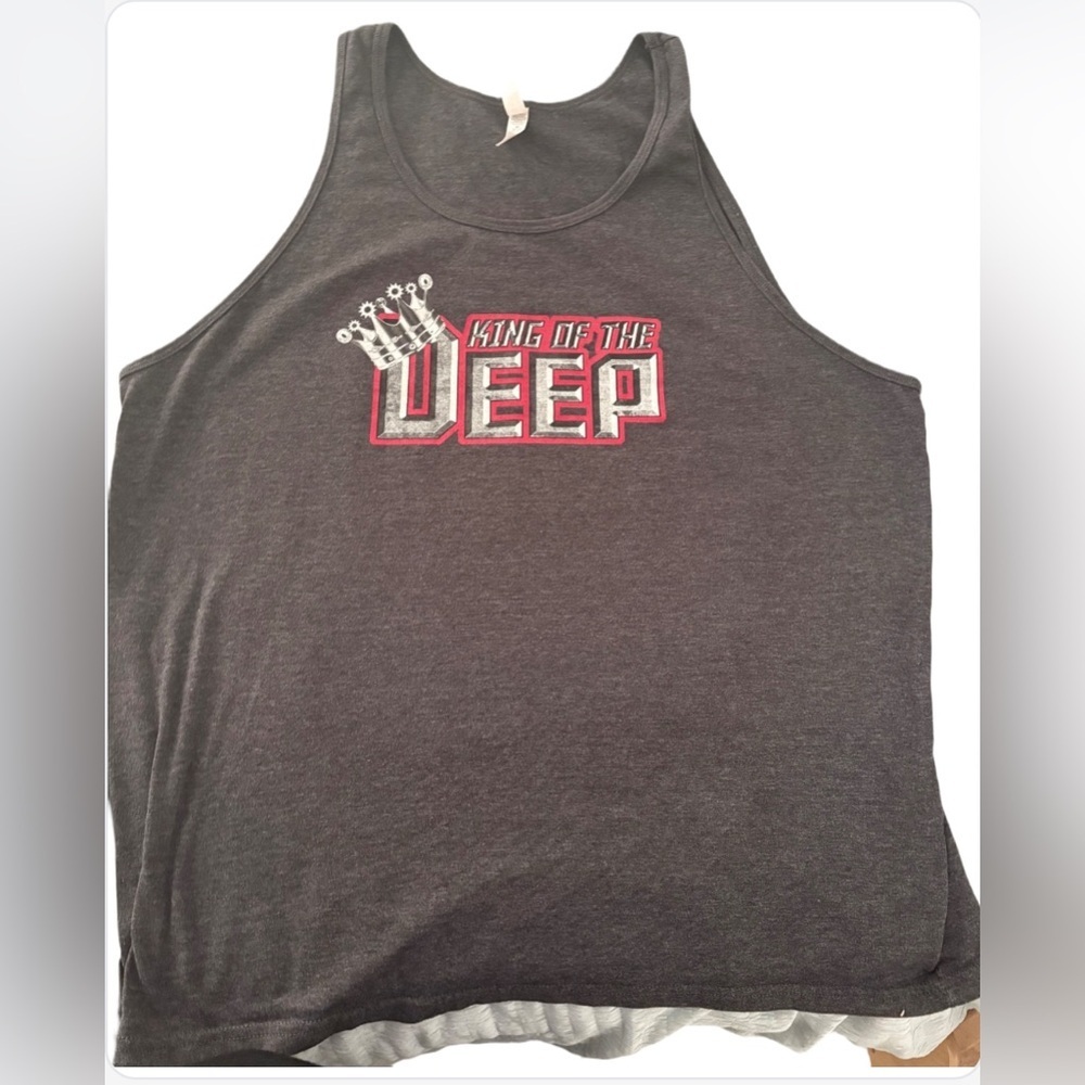 Gray Tank Top “King of the deep” size 2X NWOT!